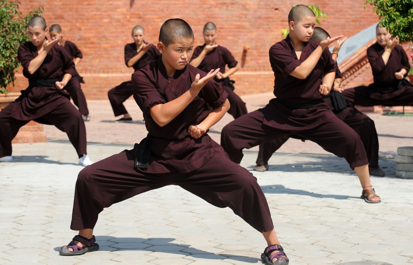 Buda nunnade kung fu treening