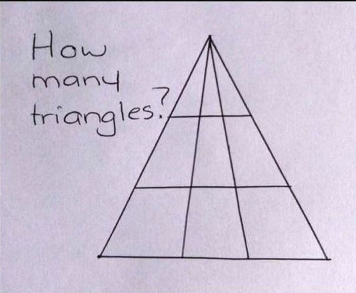 Mitu kolmnurka on joonistusel?