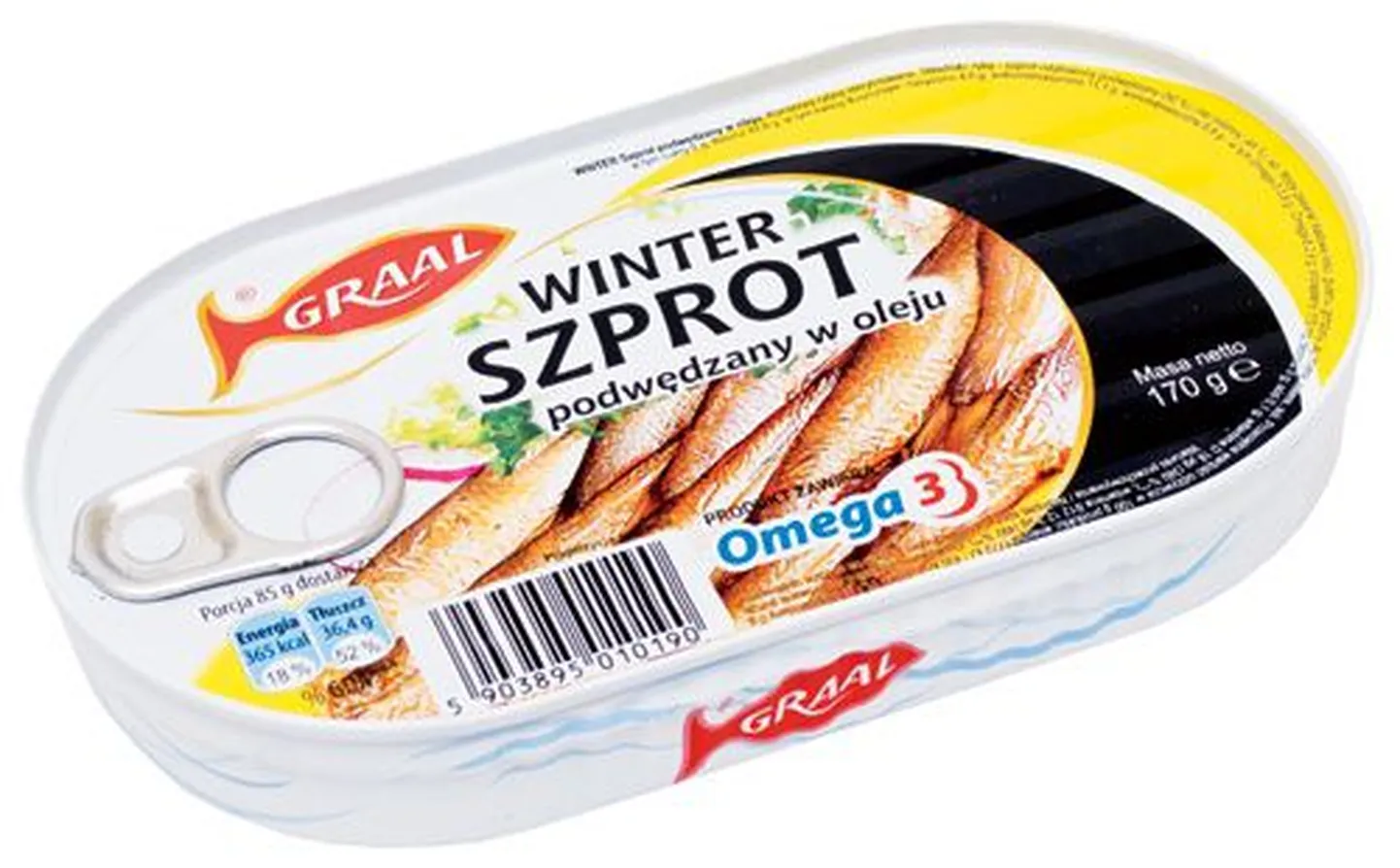 Poola konservitehase Graal sprotid õlis.
