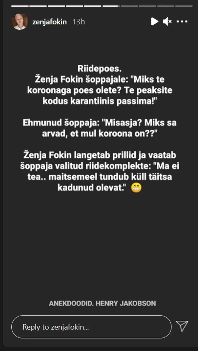 Kuvatõmmis storyst.