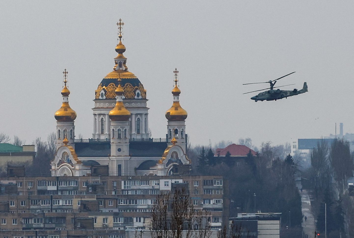 Vene ründekopter Ka-52 ehk Alligaator Donetski taevas. 27.02.2023