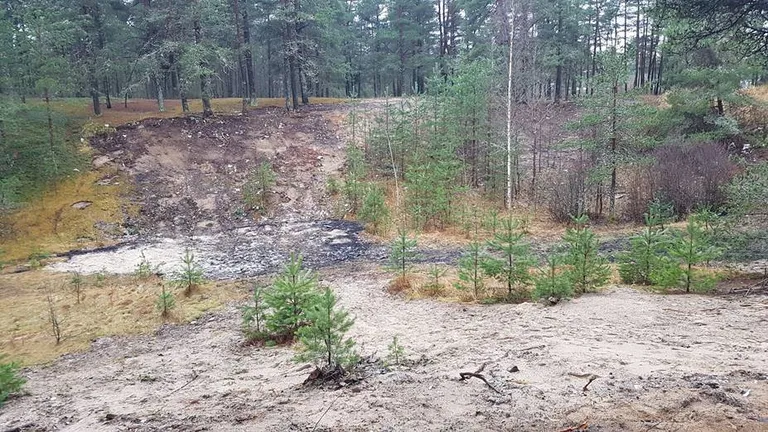 Pärast jäätmete koristamist Harjumaal Saku vallas Männiku külas.