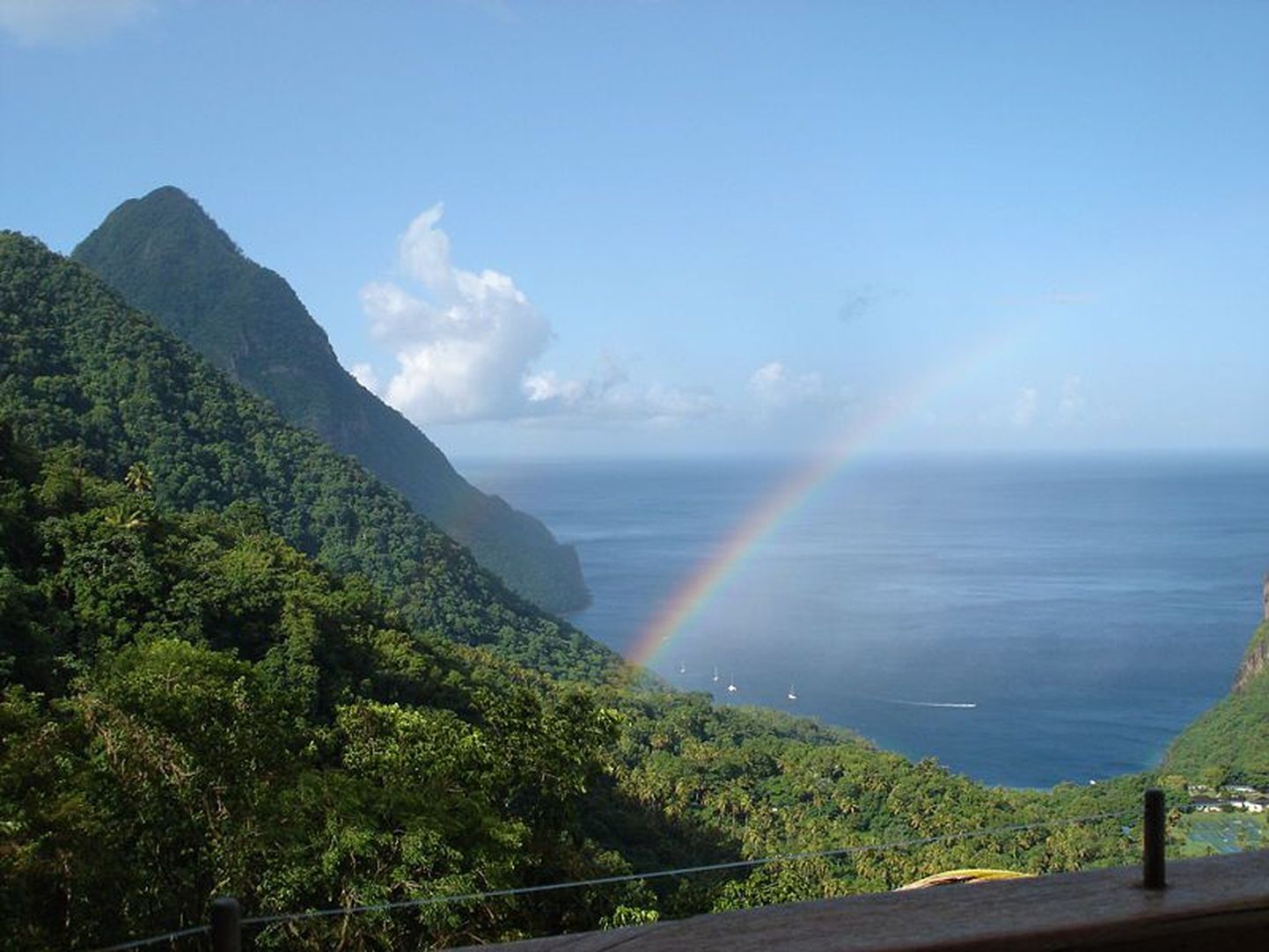 Vaade Saint Lucia saarel.