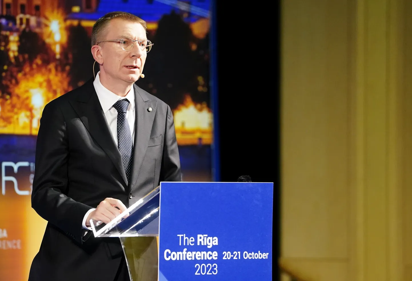 Президент Латвии Эдгар Ринкевич на "Рижской конференции"