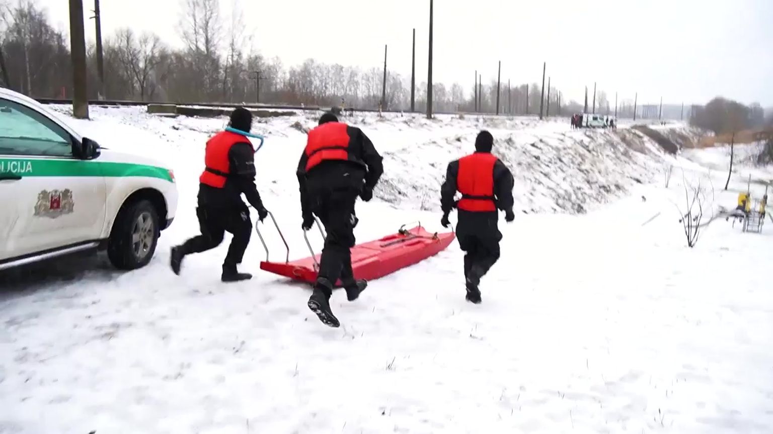 RPP organizē apmācības nolūkā stiprināt darbinieku glābšanas prasmes ziemas apstākļos
