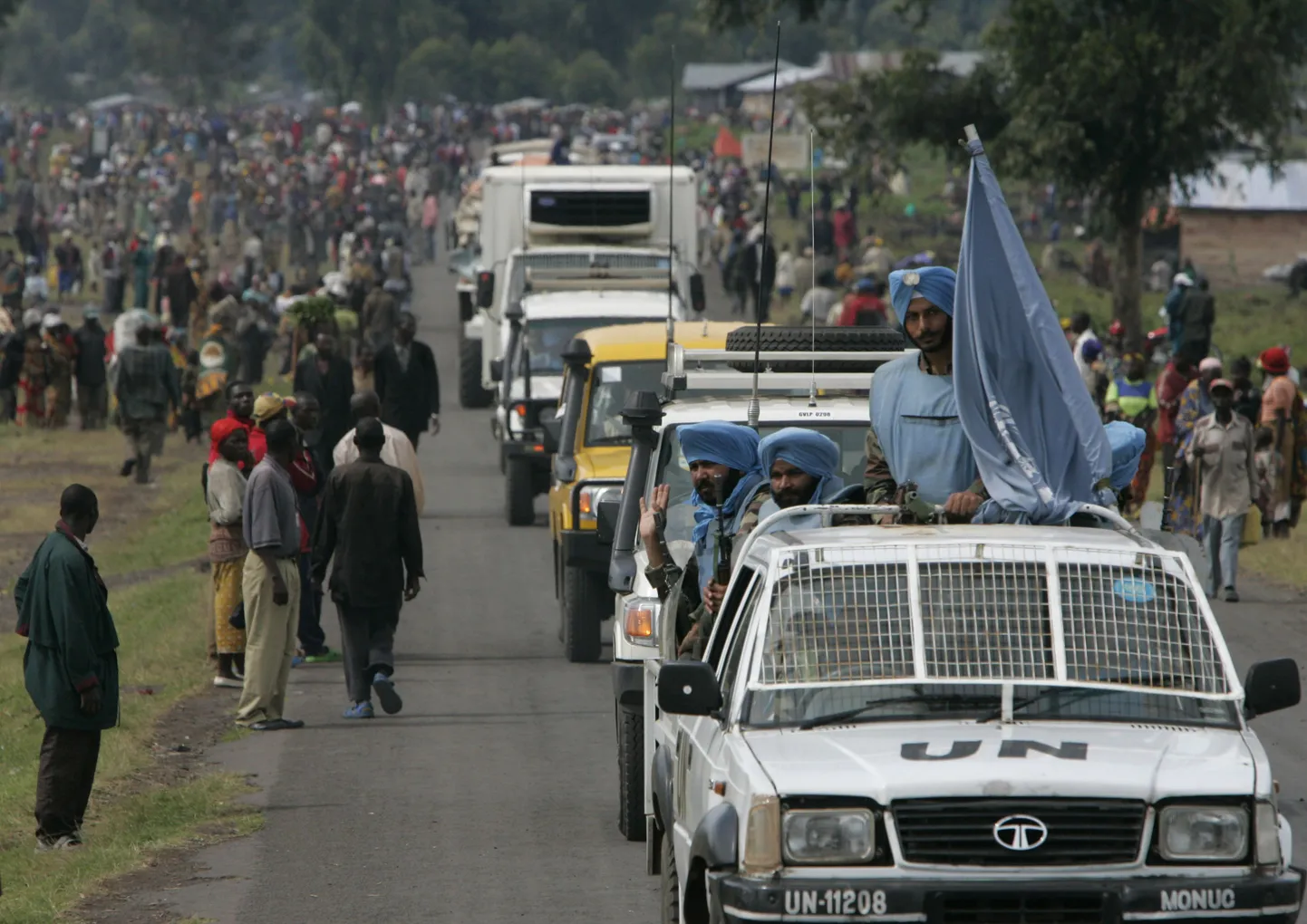 ÜRO rahuvalvevägede konvoi Kongos.