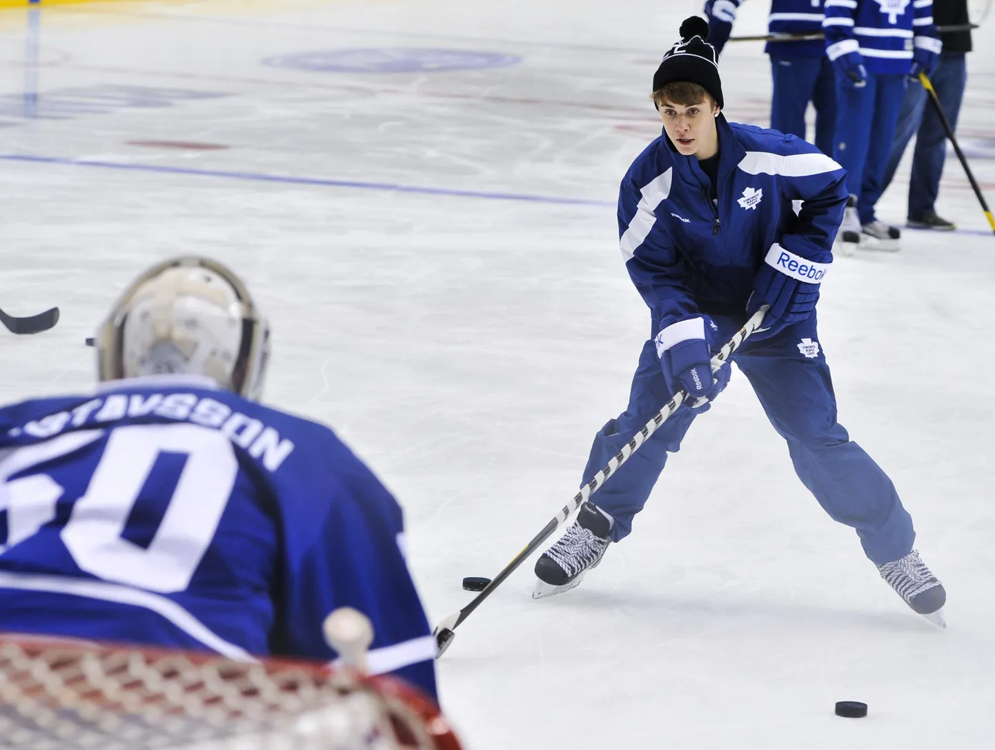 Justin Bieber käis mullu detsembris Toronto Maple Leafsi treeningul ja avaldas asjatundjatele muljet.