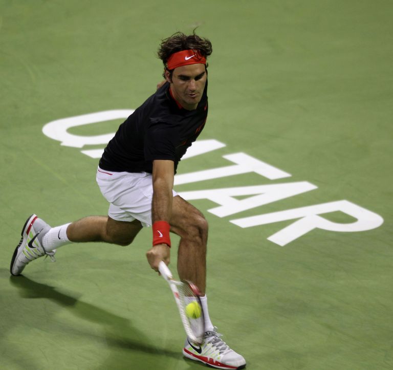 Roger Federer Qatar Openil Dohas 2012. aastal. 