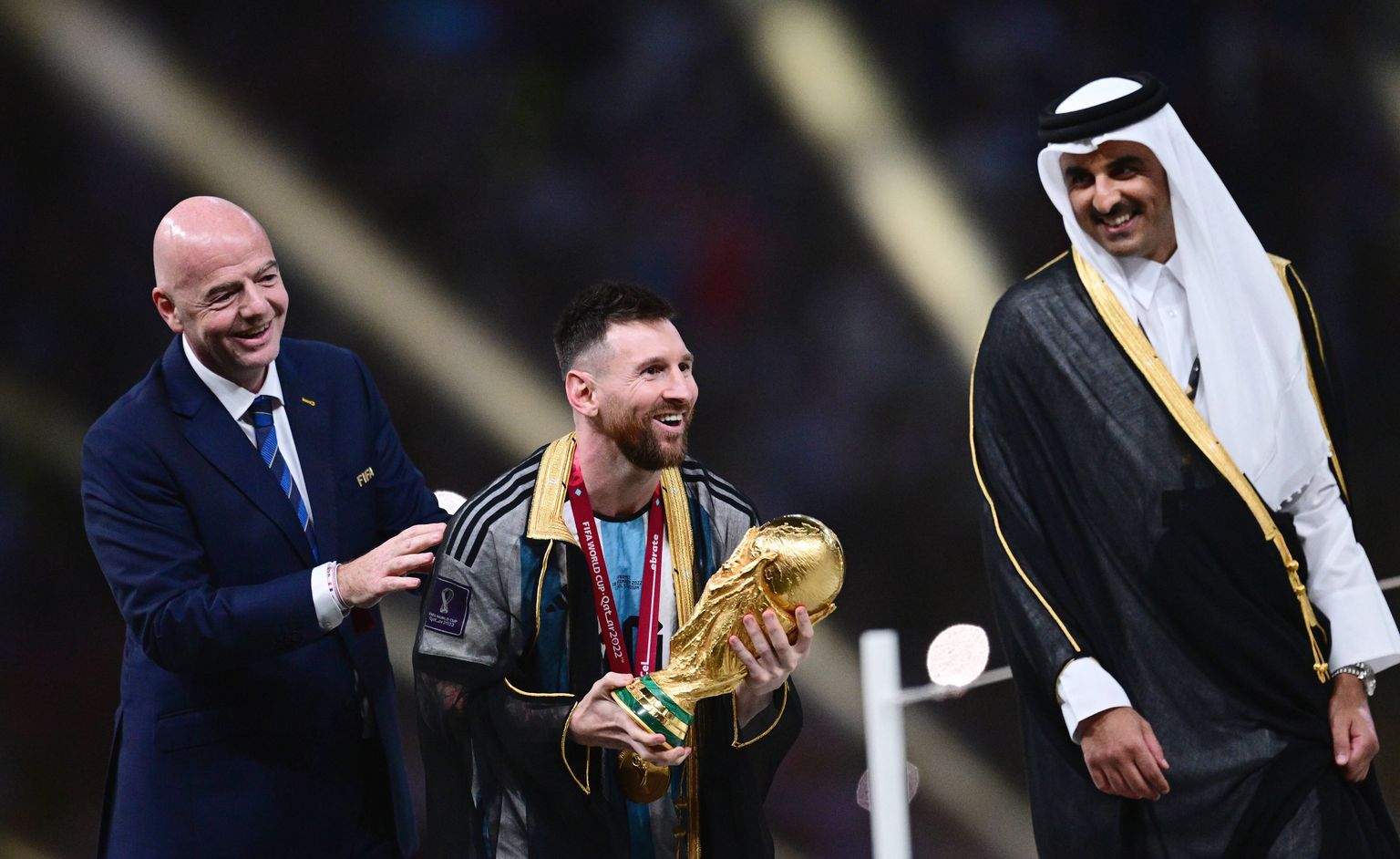 Lionel Messi Katari MMi auhinnatseremoonial.