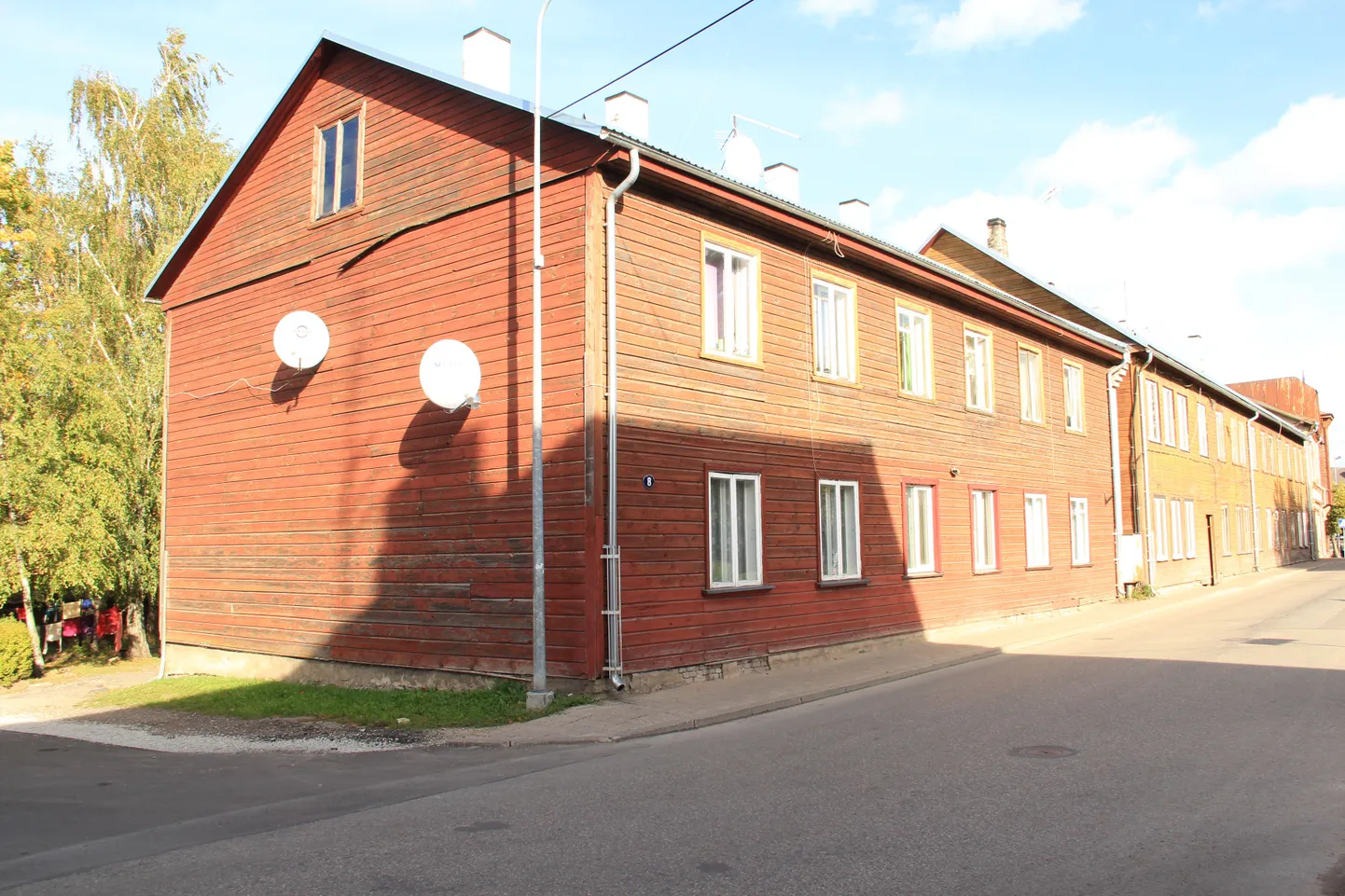 Riia tänava maja, kust leiti 37aastase naise surnukeha.