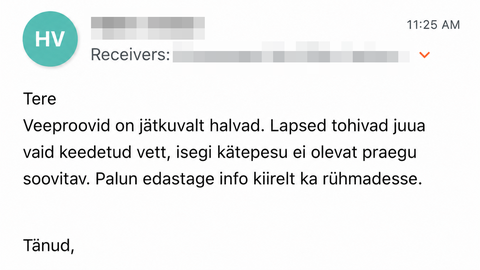 "Isegi kätepesu ei olevat soovitav." Ametniku hoiatus pani lapsevanemad muretsema