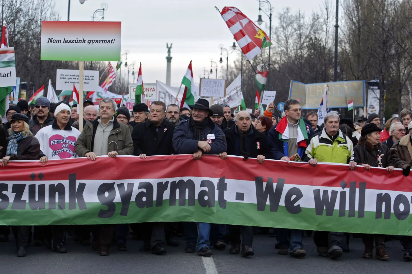 Meeleavaldus Ungari peaministri Viktor Orbani toetuseks.