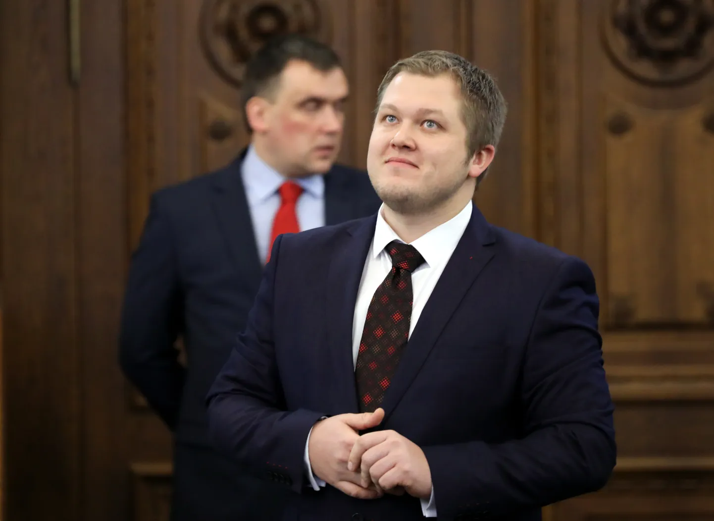Saeimas deputāts Mārtiņš Šteins Saeimas sēdes laikā.