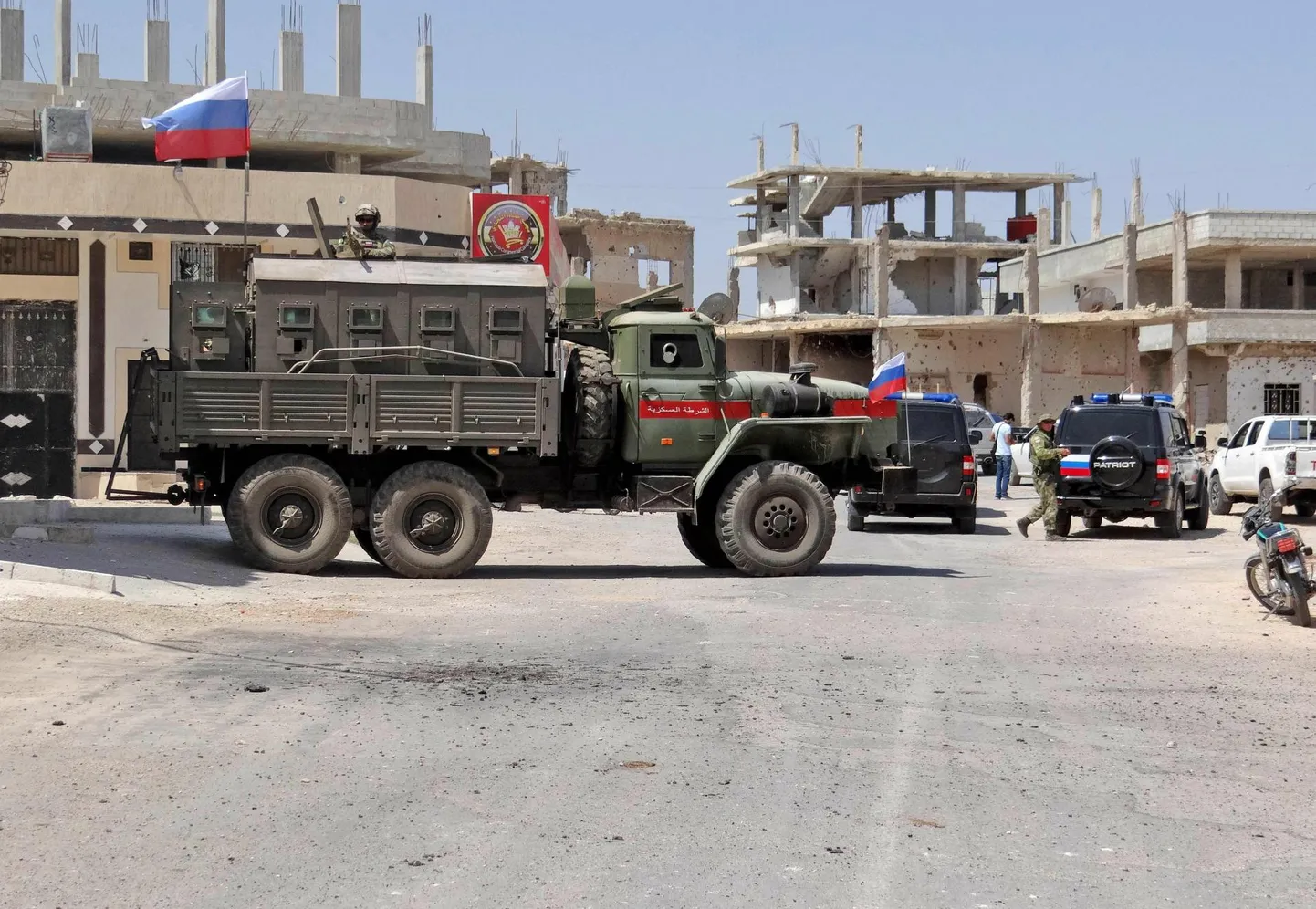 Vene väed 2021. aastal Daraa al-Baladi linnas Süürias.