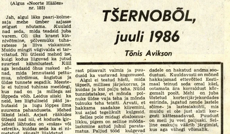 Reportaaž Tšernobõlist.