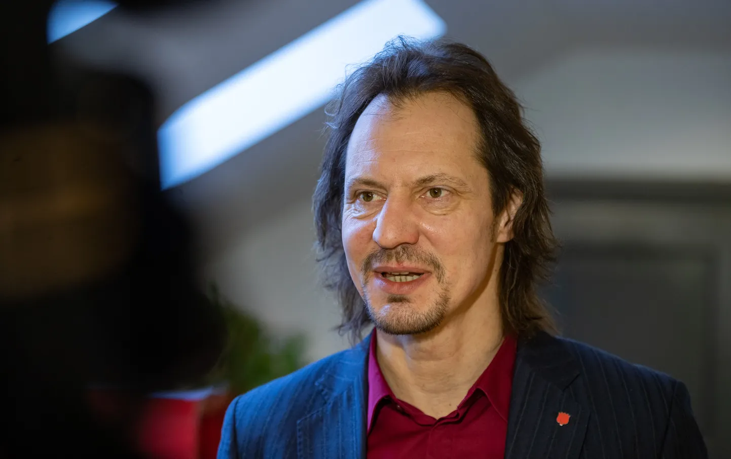 Tallinn,  16.01.2021
SDE juht Indrek Saar jagas kommentaare pärast erakonna volikogu koosolekut.

Social Democratic Party leader Indrek Saar shared information after the party\'s council meeting.
Foto: Mihkel Maripuu/Postimees