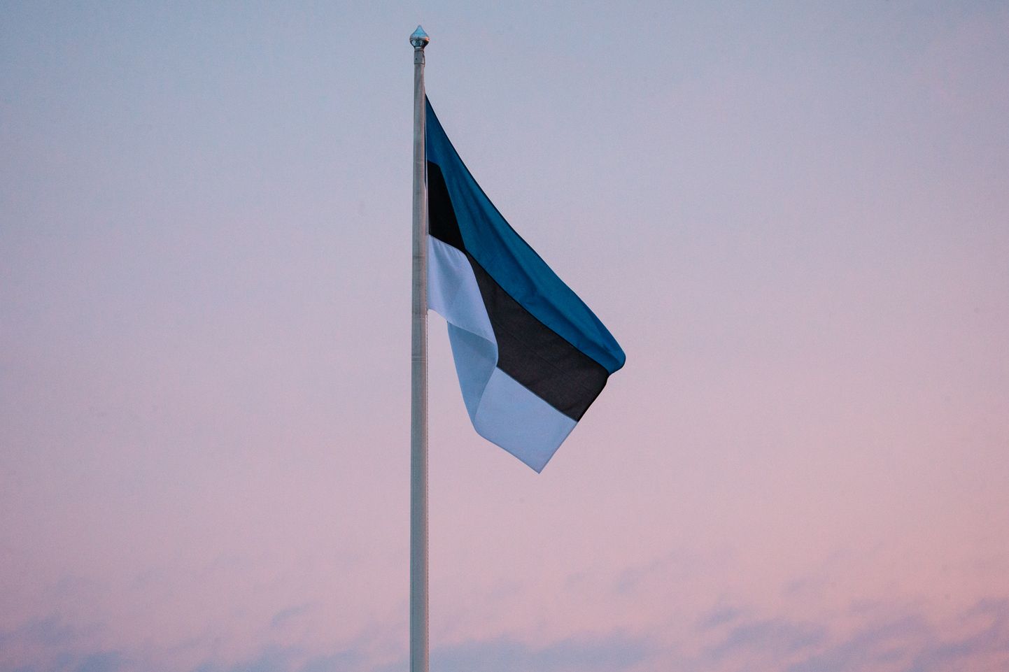 Поднятие эстонского флага во дворе Нарвского замка