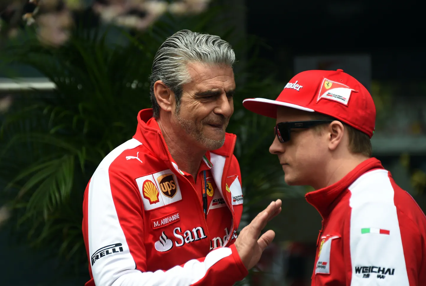 Maurizio Arrivabene ja Kimi Räikkönen.