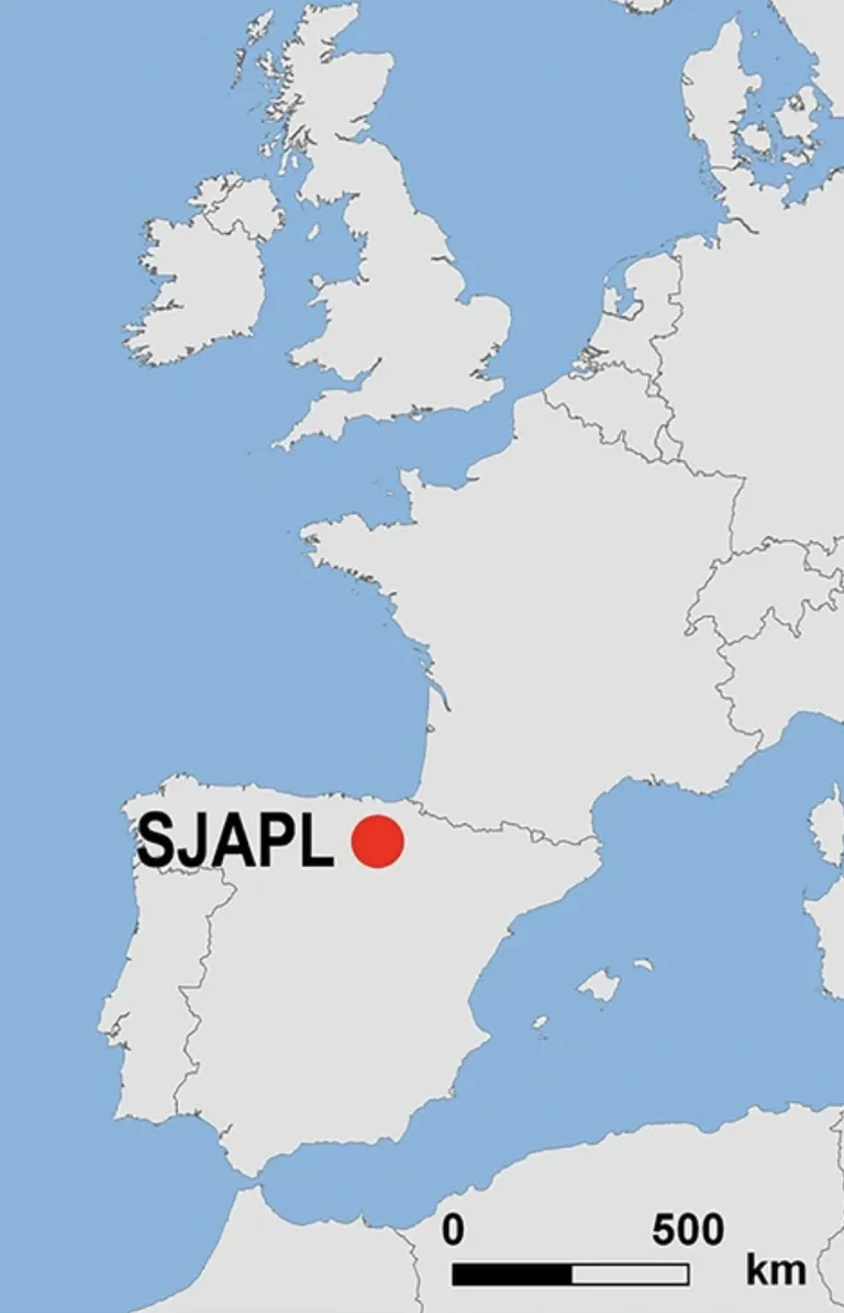 San Juan ante Portam Latinam asukoht Hispaanias.