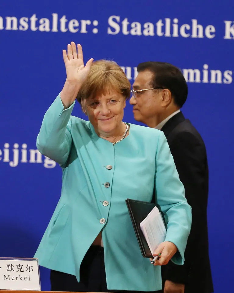 Merkel ja Hiina peaminsiter Li Keqiang. Foto: AP/Scanpix