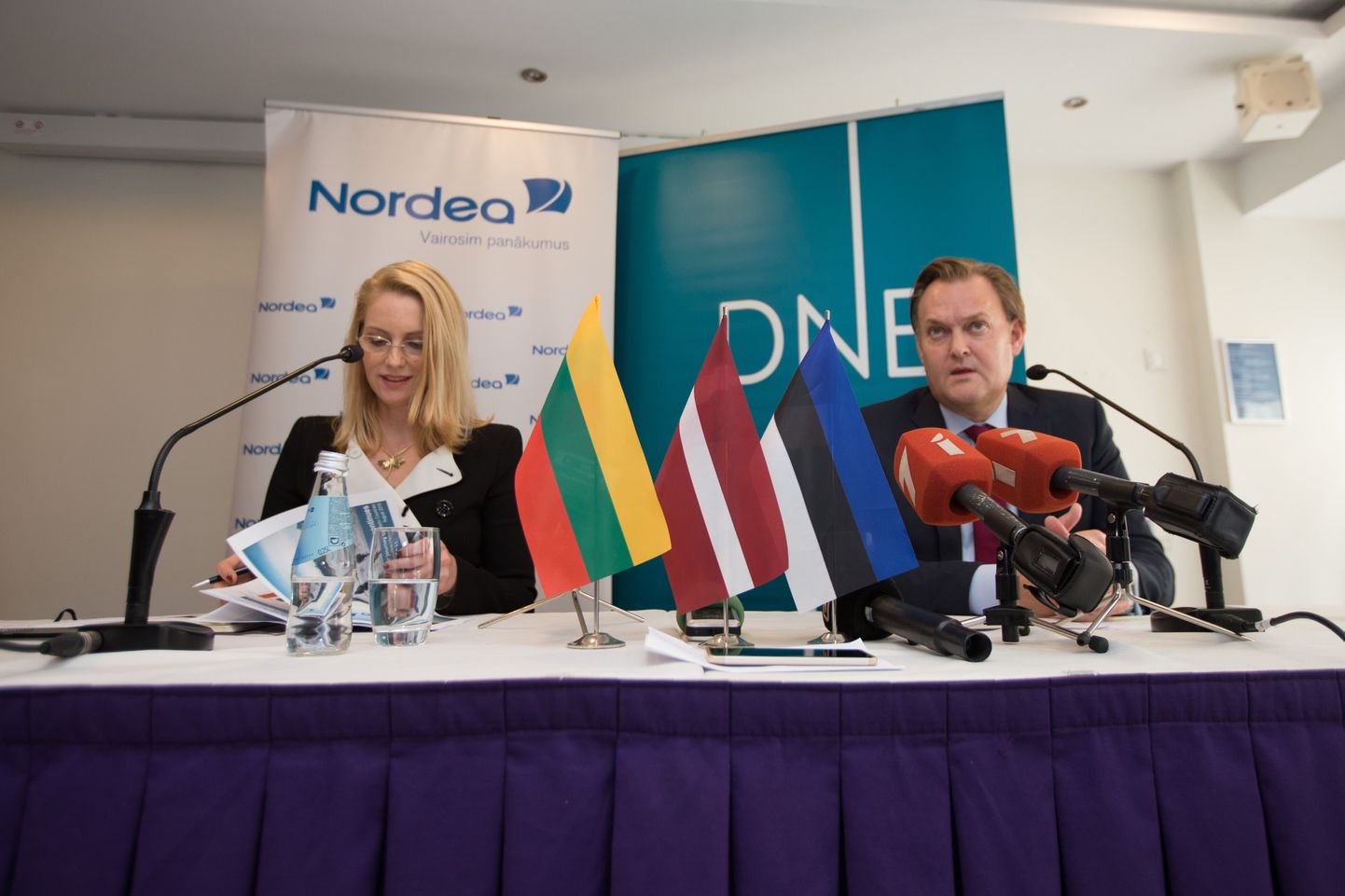 DNB ja Nordea ühinemise pressikonvernets.