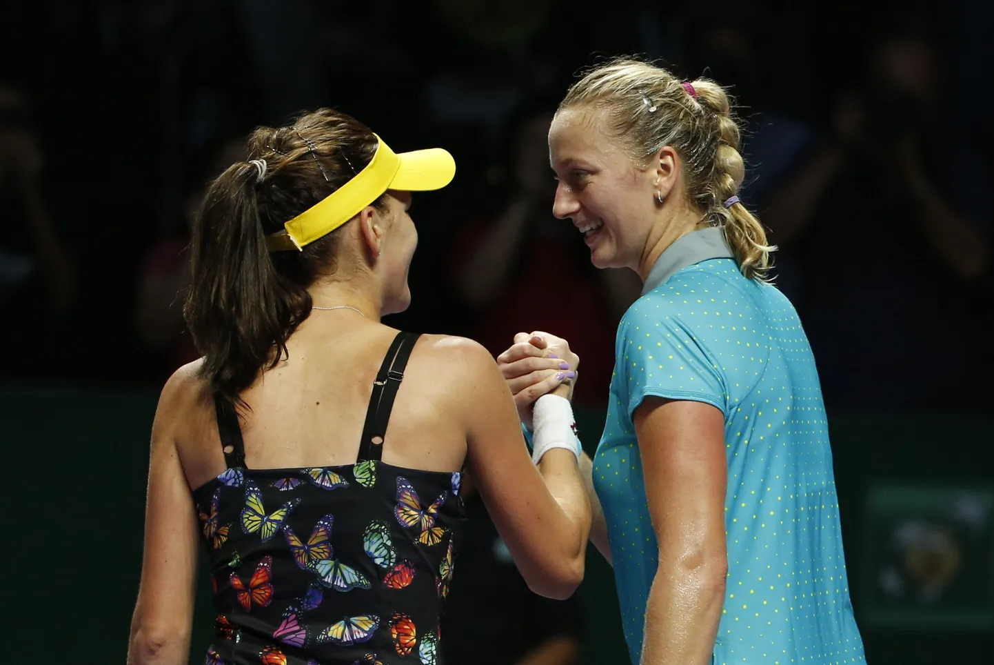 Agnieszka Radwanska (vasakul) ja Petra Kvitova.