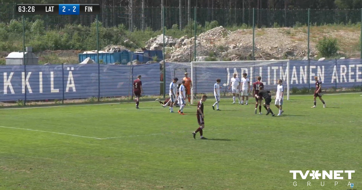 VIDEO ⟩ Latvijas U-19 futbola izlasei dvora vieta Baltijas kausā