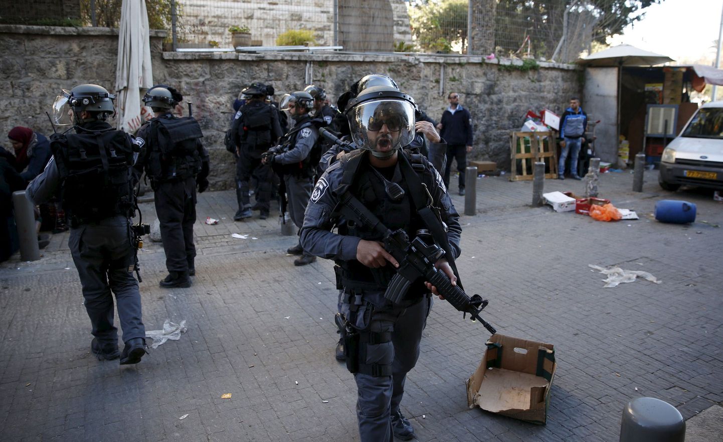 Iisraeli politseinik sündmuspaigal.