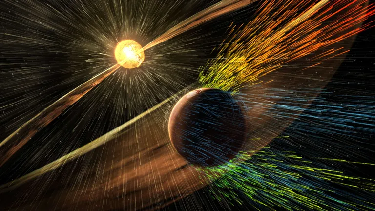 NASA kunstniku kujutis Maast päikesetormis /AFP/NASA/Scanpix