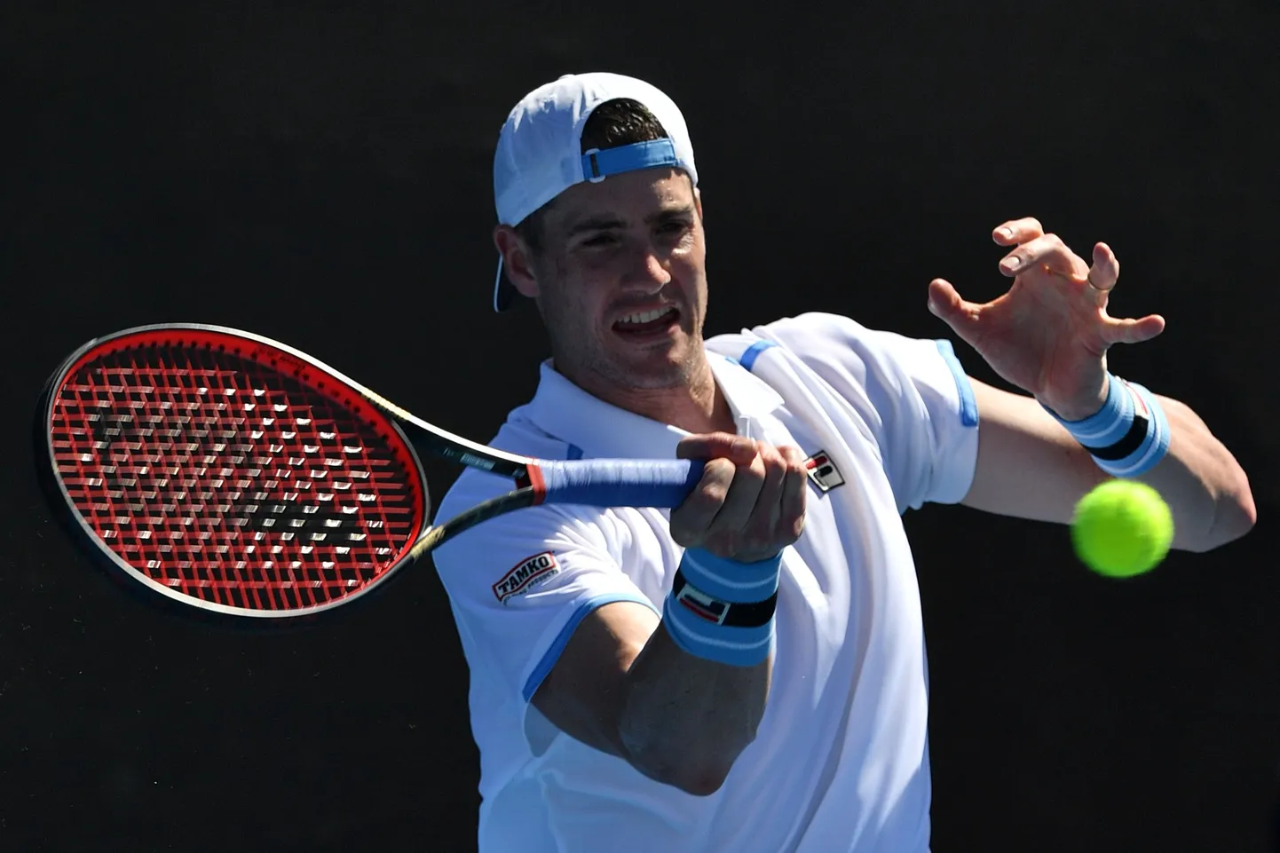 John Isner, 208 sentimeetrit pikk, oli tänases matšis lühem mängija.