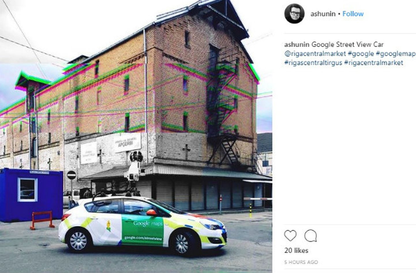 Автомобиль Google Street View был замечен на Рижском центральном рынке