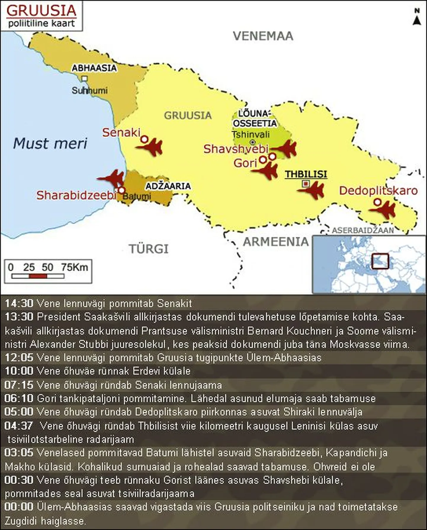 Gruusia kriisi kronoloogia.