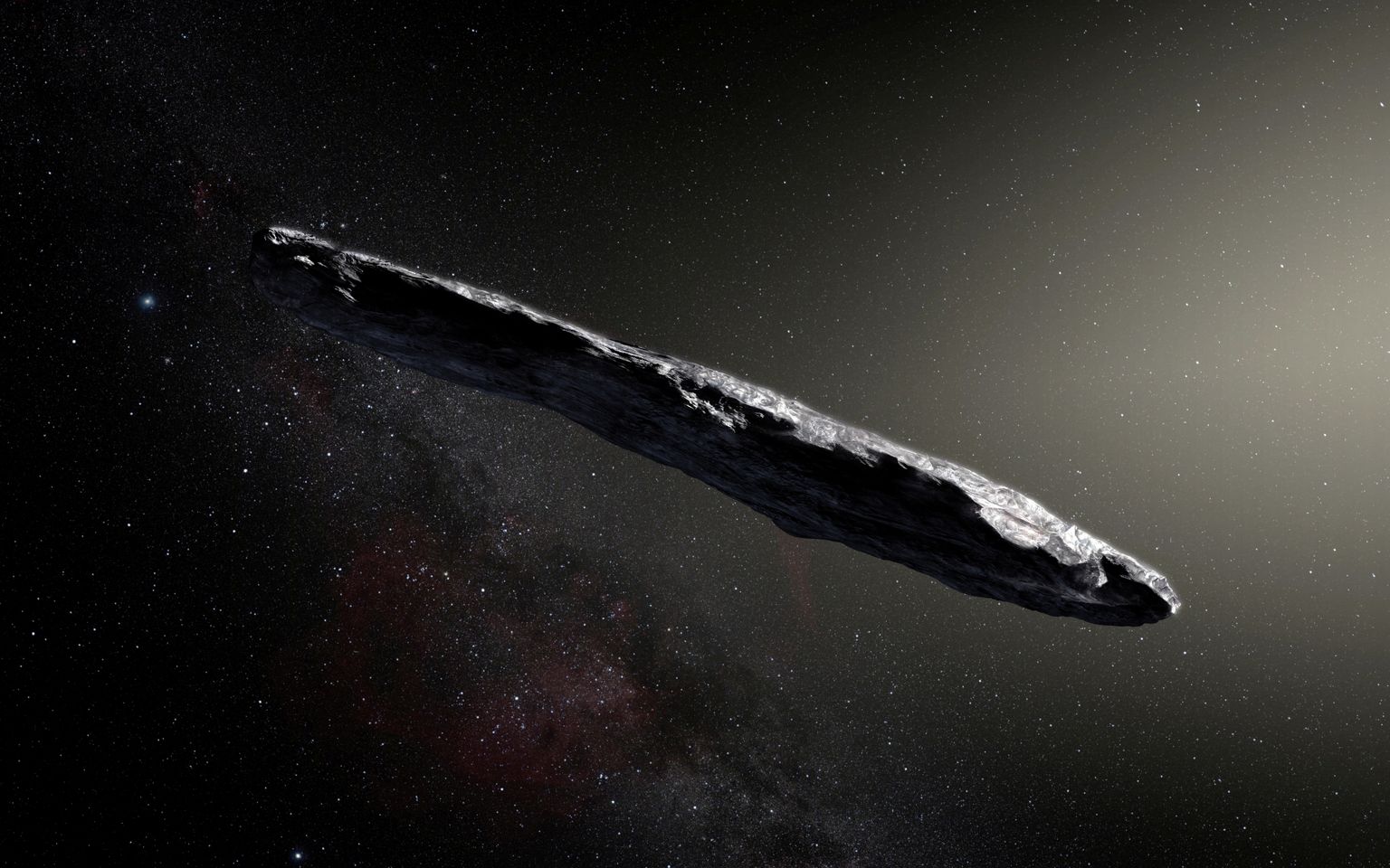 Euroopa lõunaobservatooriumi avaldatud arvutijoonistus Oumuamuast