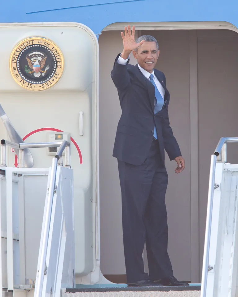 Obama Tallinna lennuväljal. Foto: