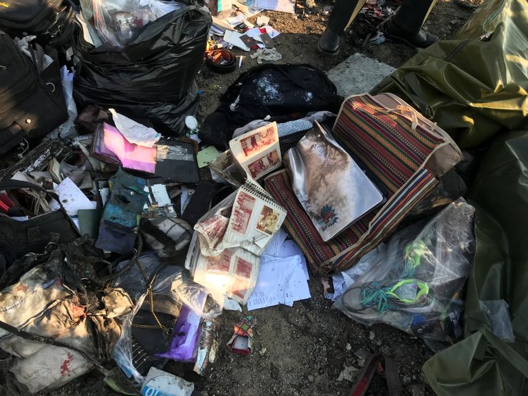 Iraanis Teherani lähedal alla kukkunud Ukraina reisilennuki reisijate pagas