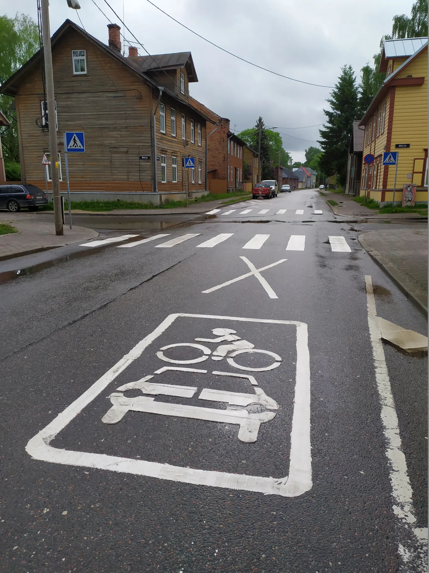 Herne ja Marja tänava ristmik.