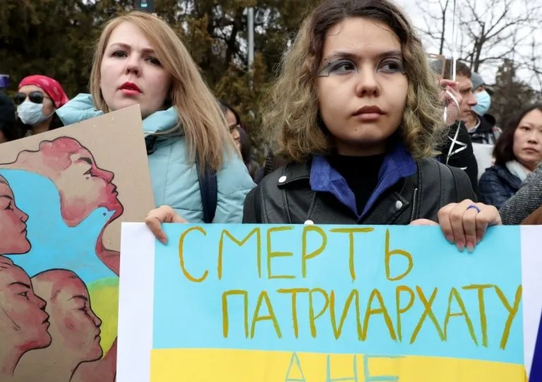 Протест в Бишкеке 8 марта.