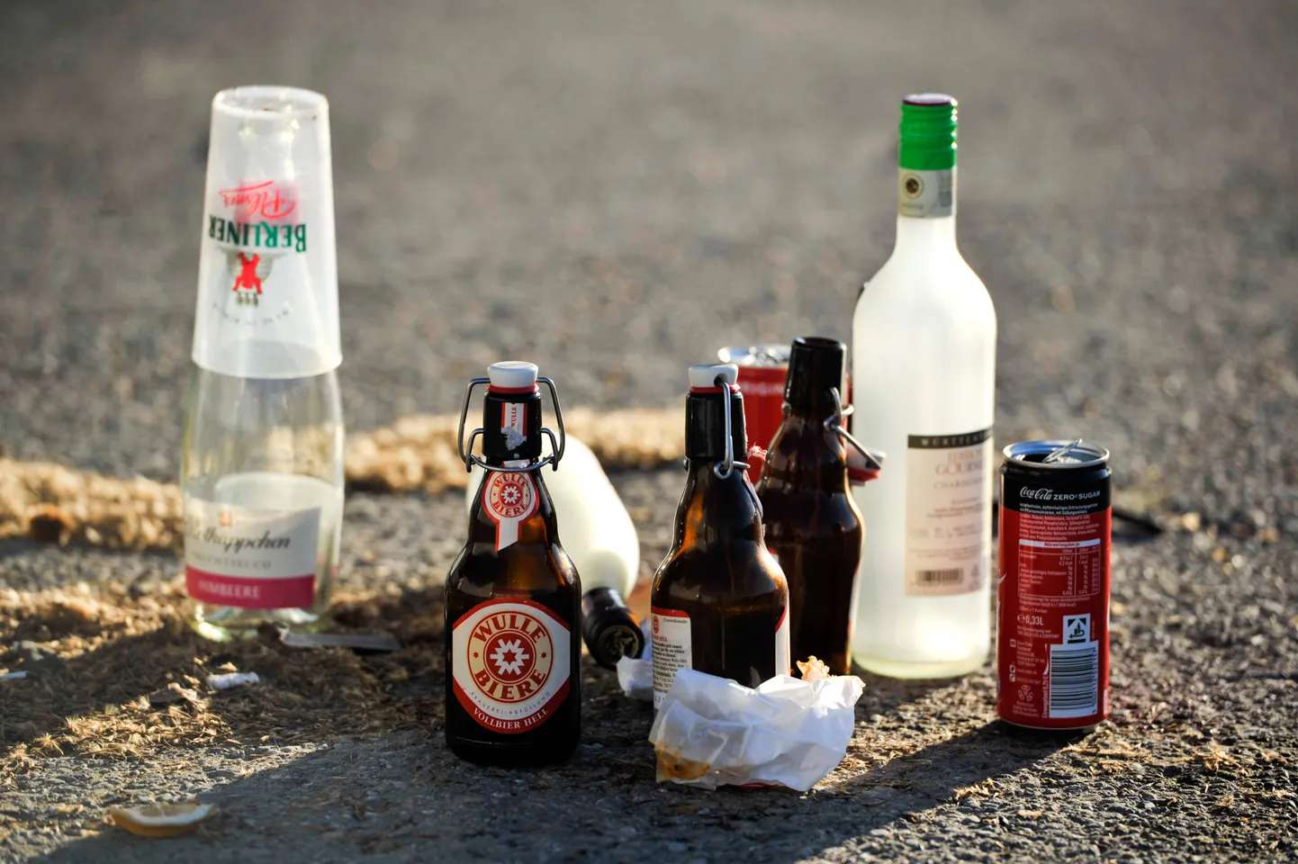 Alkoholi tarvitamisest maha jäänud taara.