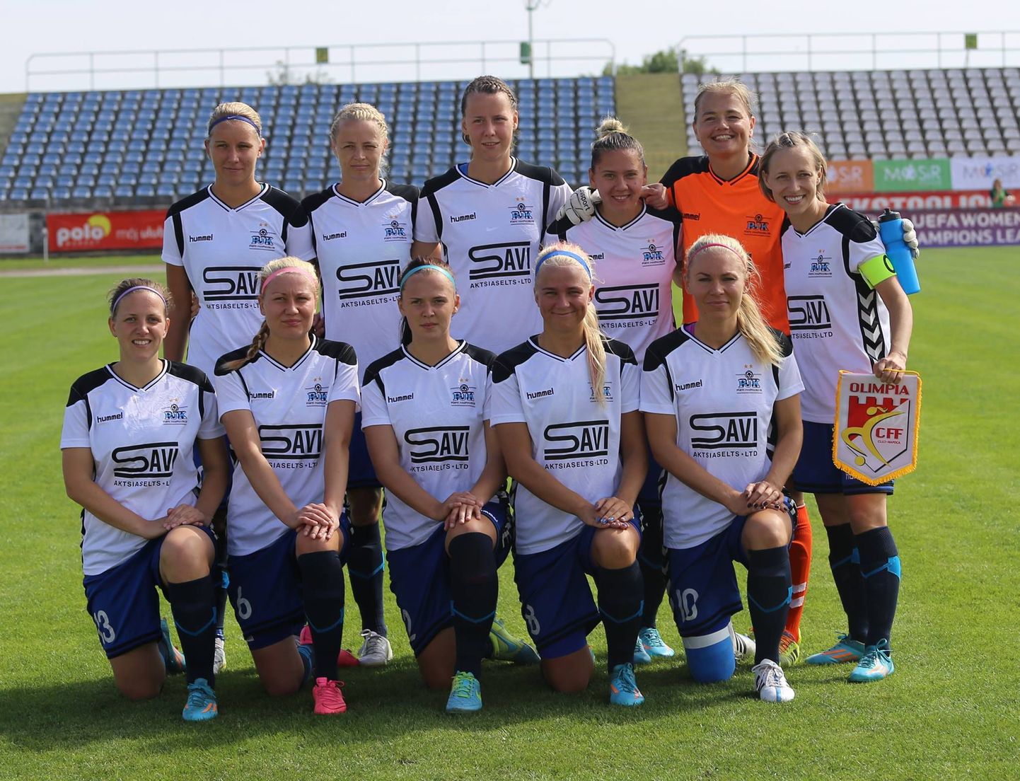 Pärnu jalgpalliklubi naiskond Poolas Koninis naiste meistrite liiga kvalifikatsiooniturniiril.