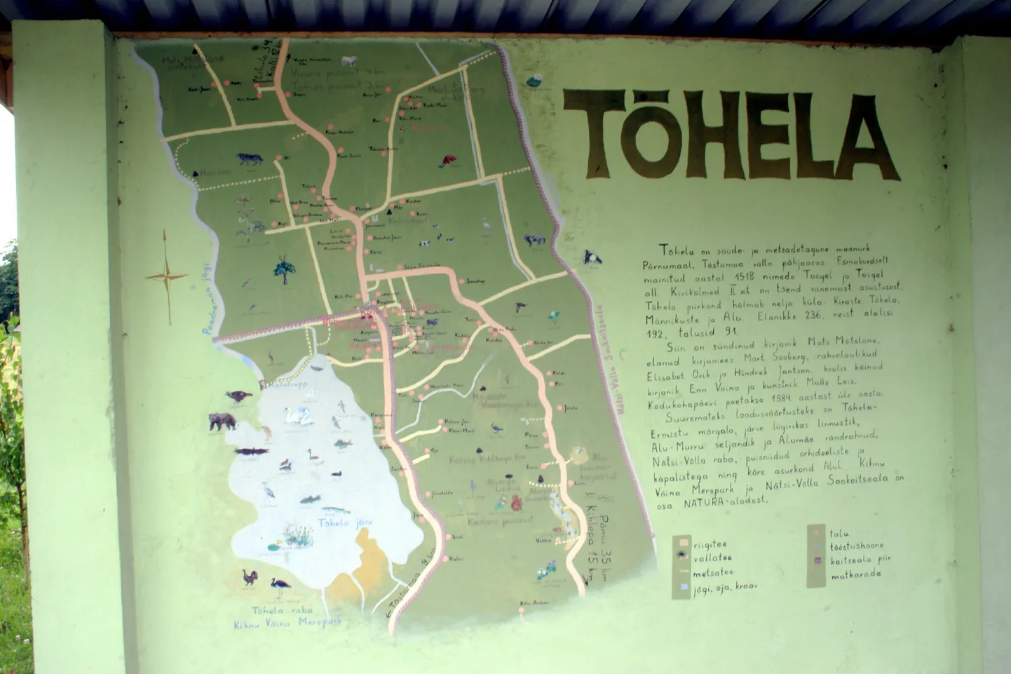 Tõstamaa valla Tõhela küla kaart.