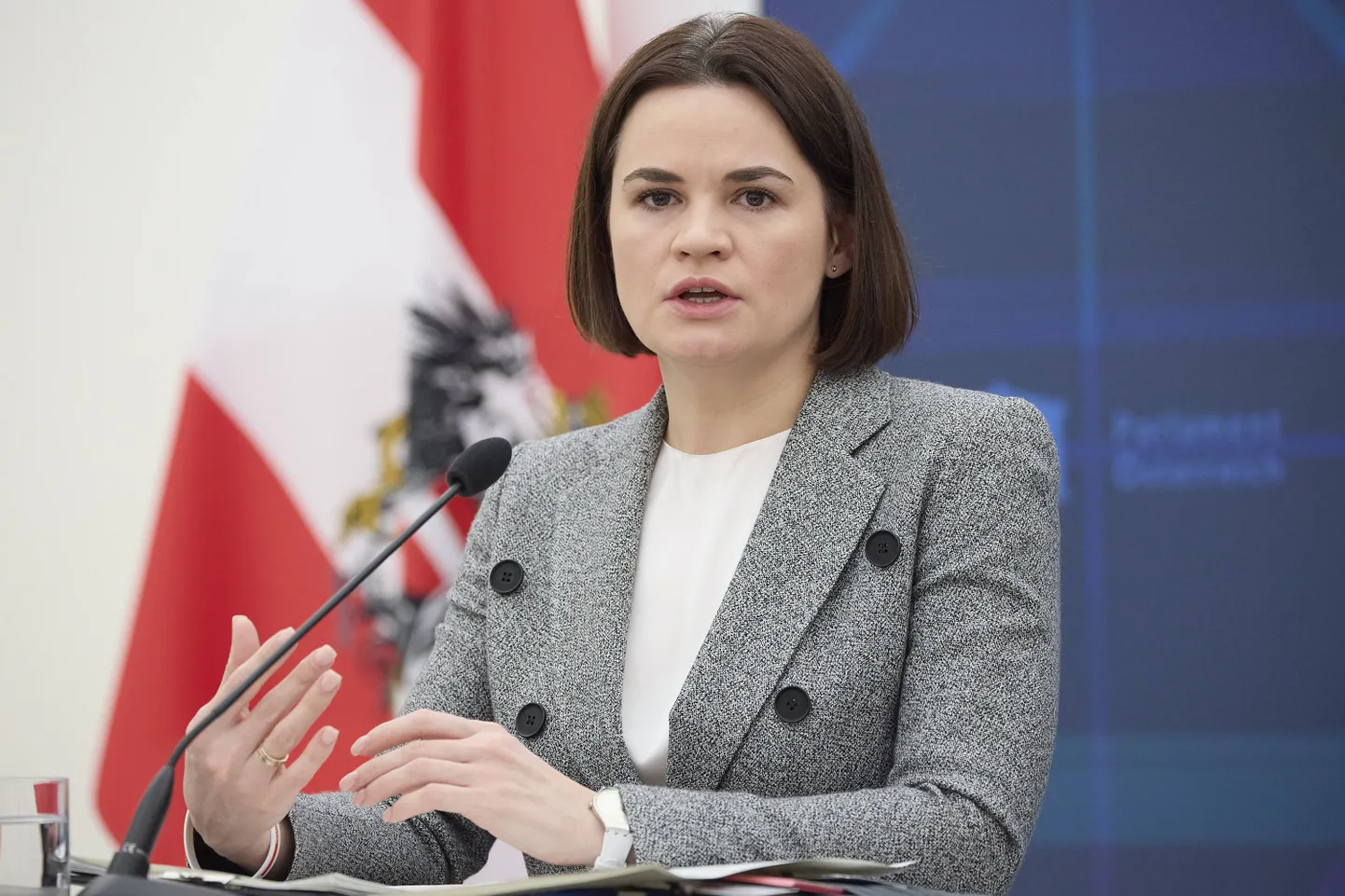 Valgevene opositsioonijuht Svjatlana Tsihhanovskaja.
