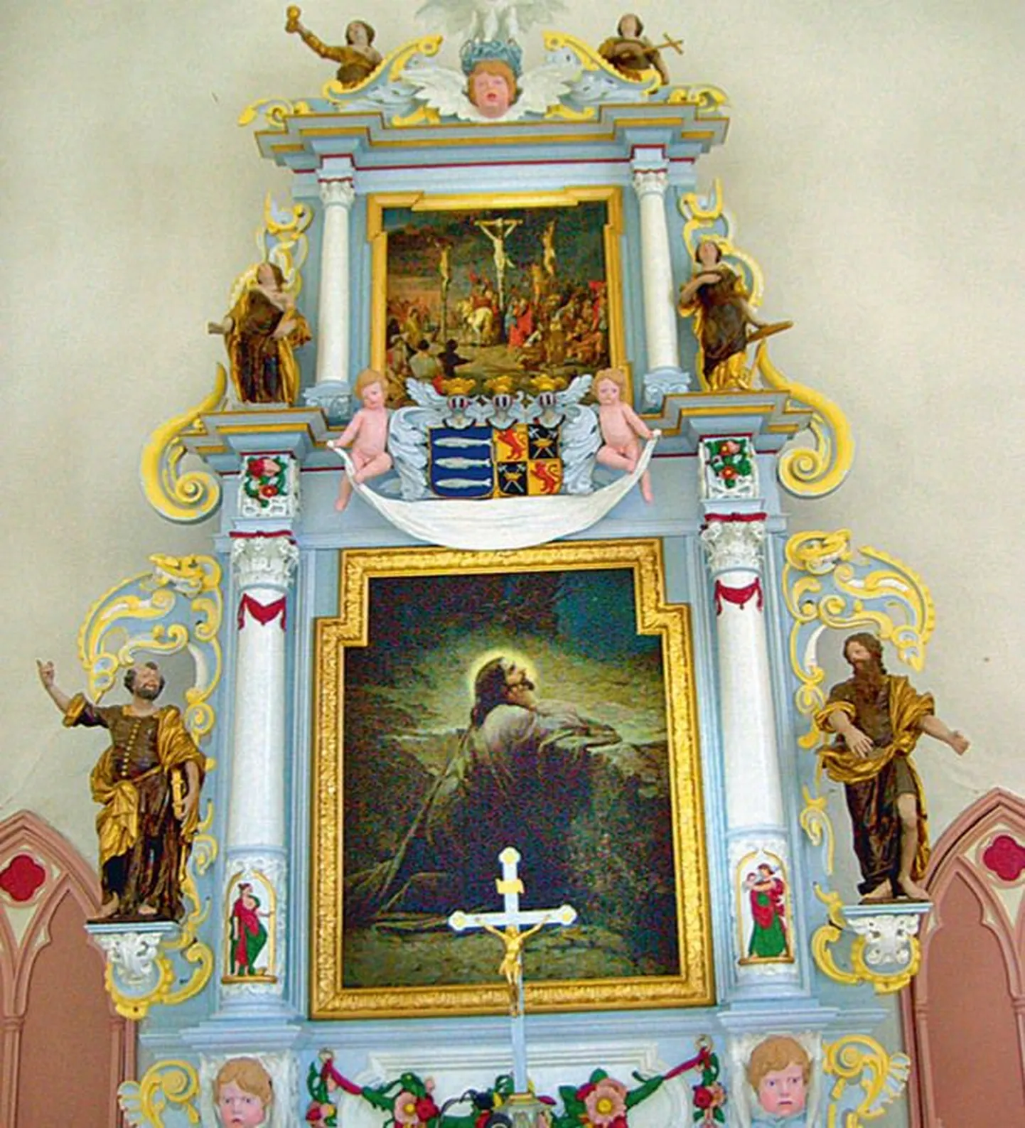 Vigala Maarja kiriku kogudus värvis omavoliliselt üle kultuurimälestiseks tunnistatud umbes 1690. aastast pärit ba­rokkaltari, mille muinsuskaitseamet peab nüüd ennistama.