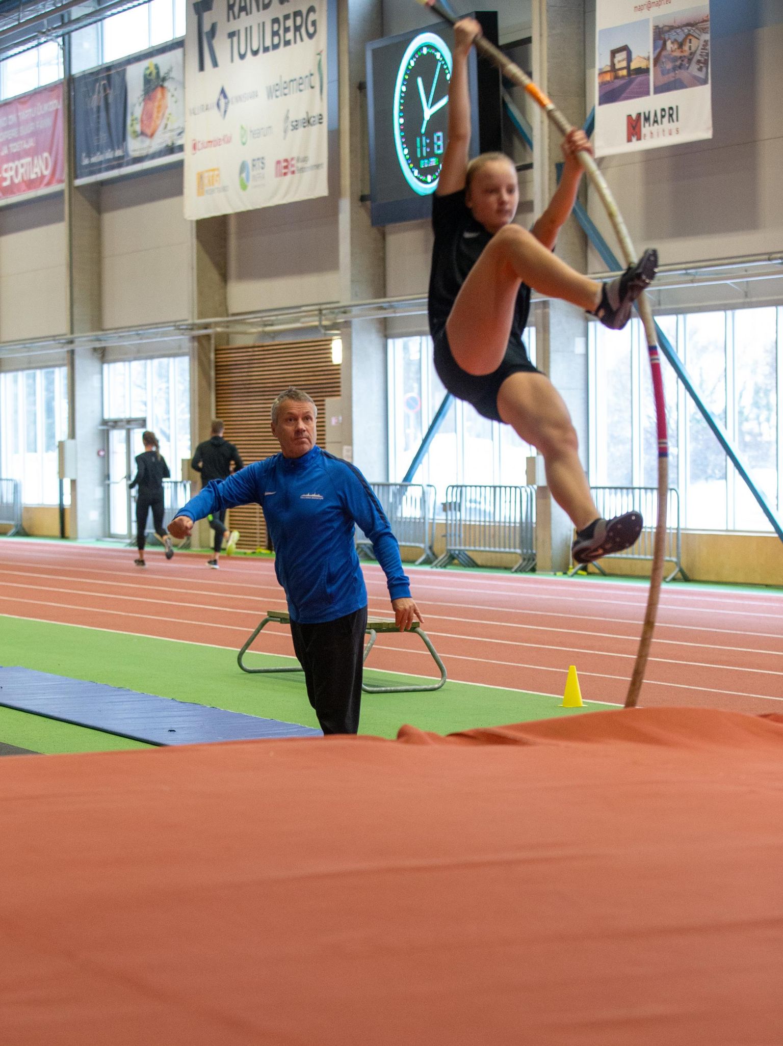 Harry Lembergi sõnul andis koroonapiirangute aeg võimaluse treenida noorsportlasi individuaalselt. Pildil treening koos Katarina Verstiga.