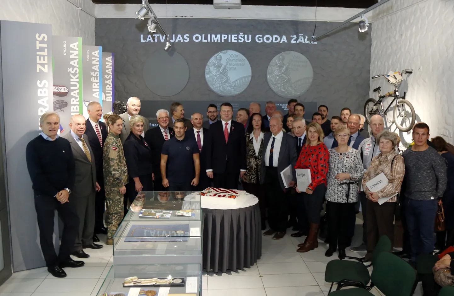 Izstādes "Latvijas Olimpiešu Goda zāle. Zelts. Sudrabs. Bronza." atklāšanas pasākums Latvijas Sporta muzejā.