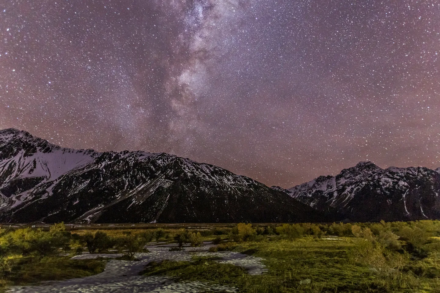 Заповедник Aoraki Mackenzie International Dark Sky Reserve в Новой Зеландии.