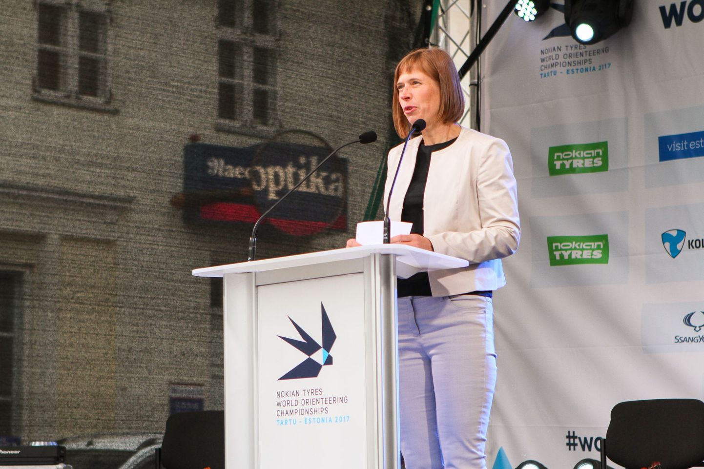 President Kersti Kaljulaid avas orienteerumise MMi Tartus.
