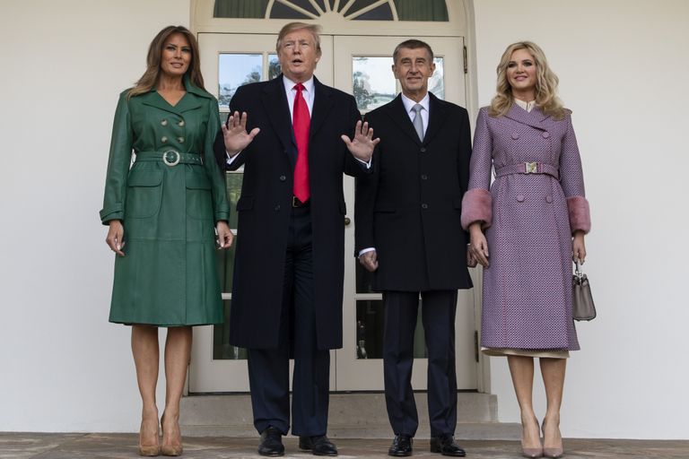 Vasakult: Melania Trump, Donald Trump, Andrej Babiš ja Monika Babišova. 