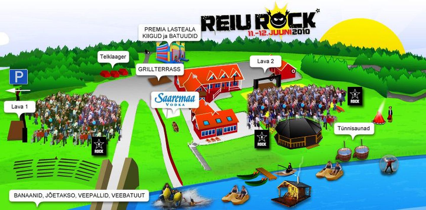 Selline hakkab välja nägema "Reiu Rock 2010" festivaliala.