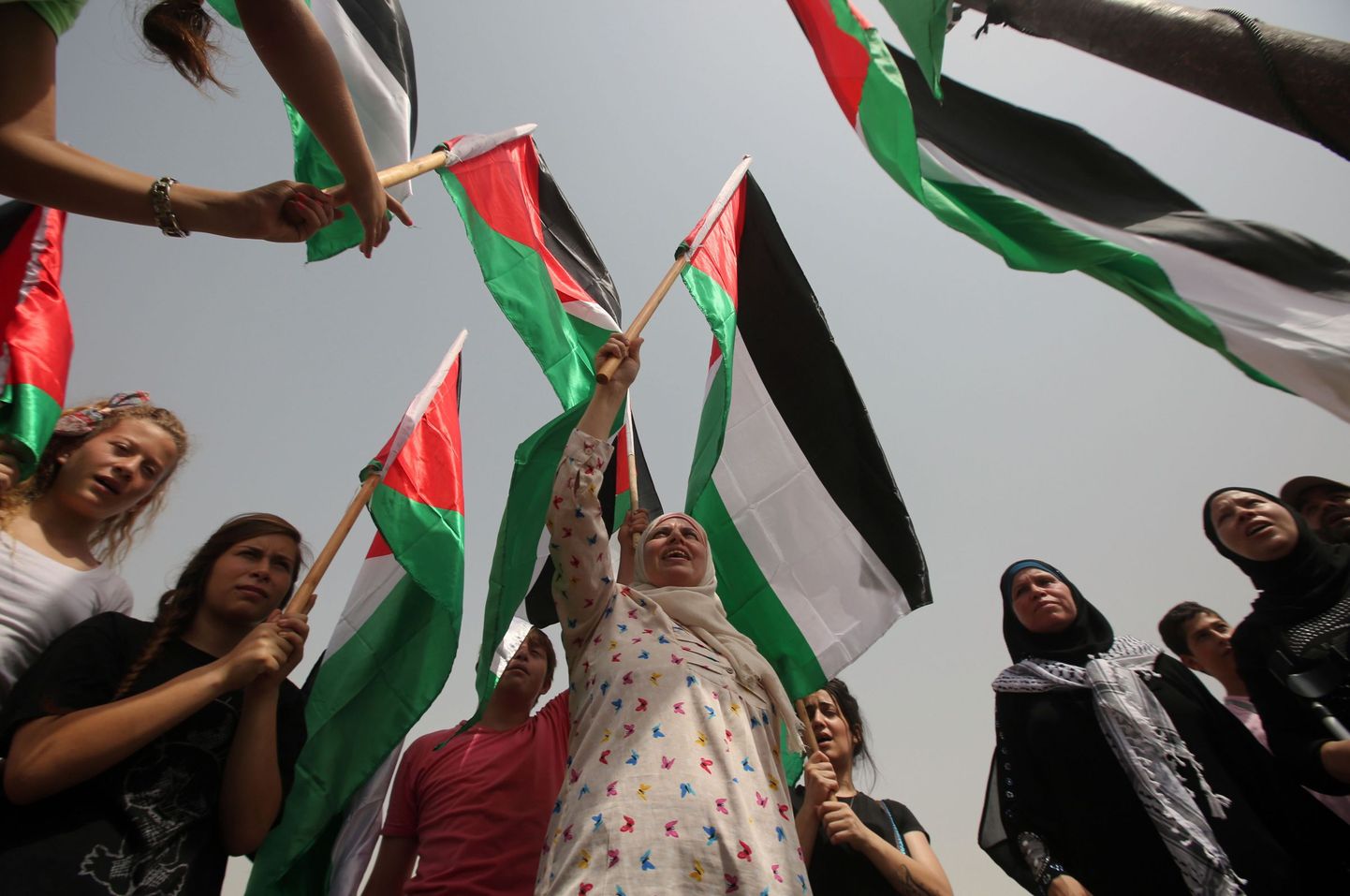 Palestiina lipud. Foto on illustratiivne.
