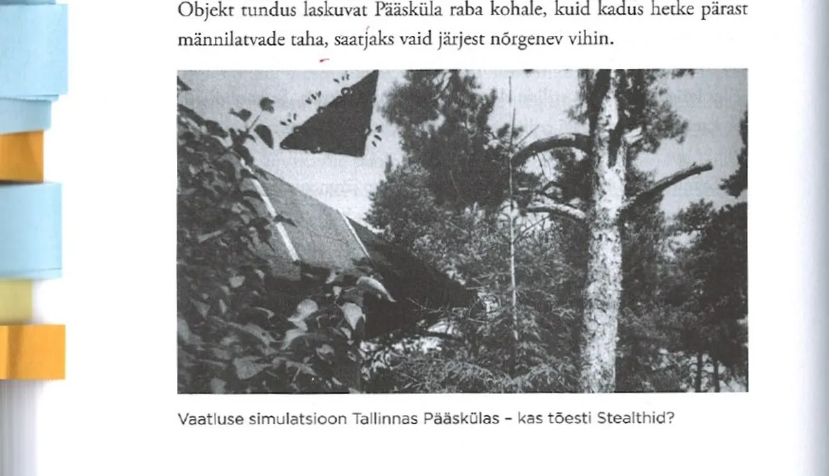 Kolmnurkne UFO Pääsküla kohal. «Täiendatud UFOpäevikud» Volke, Igor. 2007. Lk. 426. Tallinn: Pilgrim